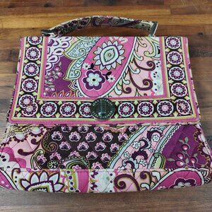Vera Bradley Convertible Crossbody Bag Purse Very Berry Paisley Quilted Fabric
